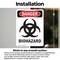 Signmission Portrait Biohazard Danger Sign, Vinyl Decal, 7in W x 10in L, 2PK OS-2PACK-DS-D-710-V-1933 - alternate 6